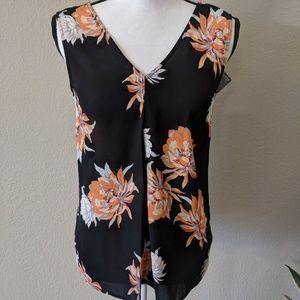 Daniel Rainn Floral Tank Blouse Size S